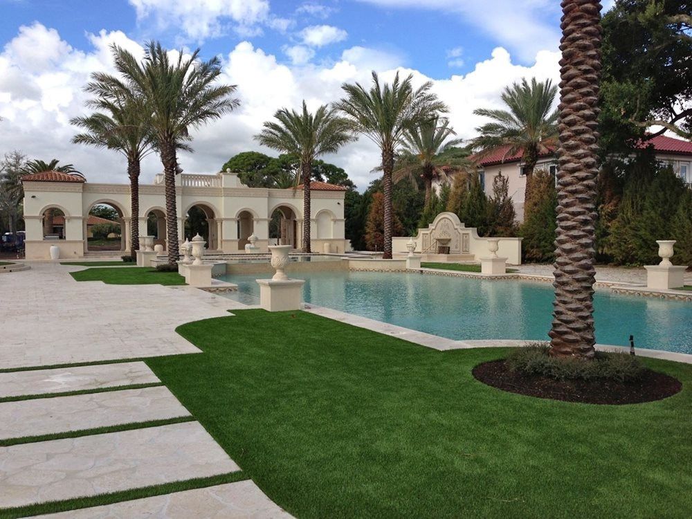 Charlotte artificial grass landscaping for resorts and event spaces